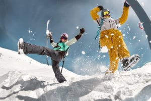 échauffement ski planche